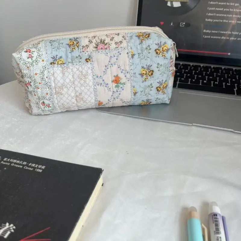 Silver Ballet Cute Bow Large Capacity Pencil Case Student Stationery Qme A16