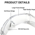 4pcs Safety Goggles Anti-Fog Anti-Splash Impact Resistant Lab Work Protective Eyewear UV Protection Windproof Qme Gray