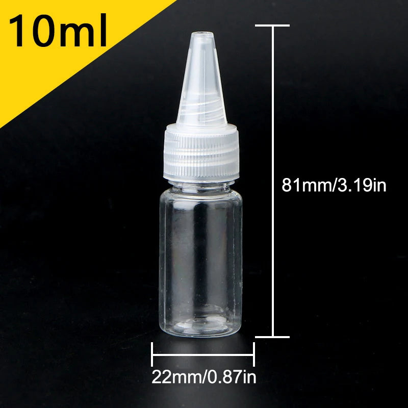 3 Transparent Refillable Dropper Bottles Plastic Squeeze Containers Qme 10ml