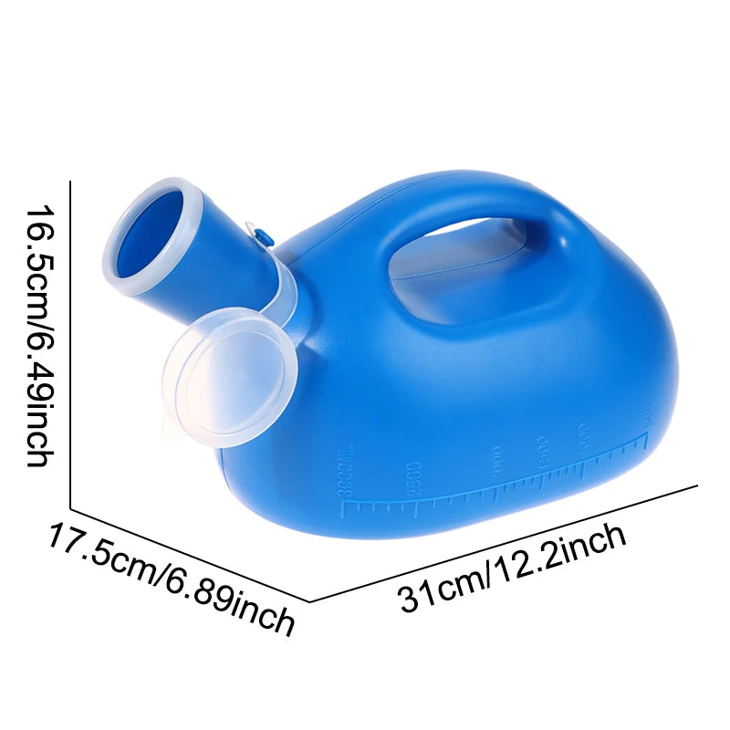 Portable Urinal Lid Outdoor Travel Car Use Includes Funnel Men Qme