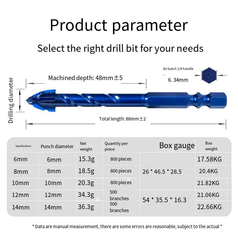 Hardness Eccentric Drill Precision Drilling 6 8 10 12 Glass Tile Qme