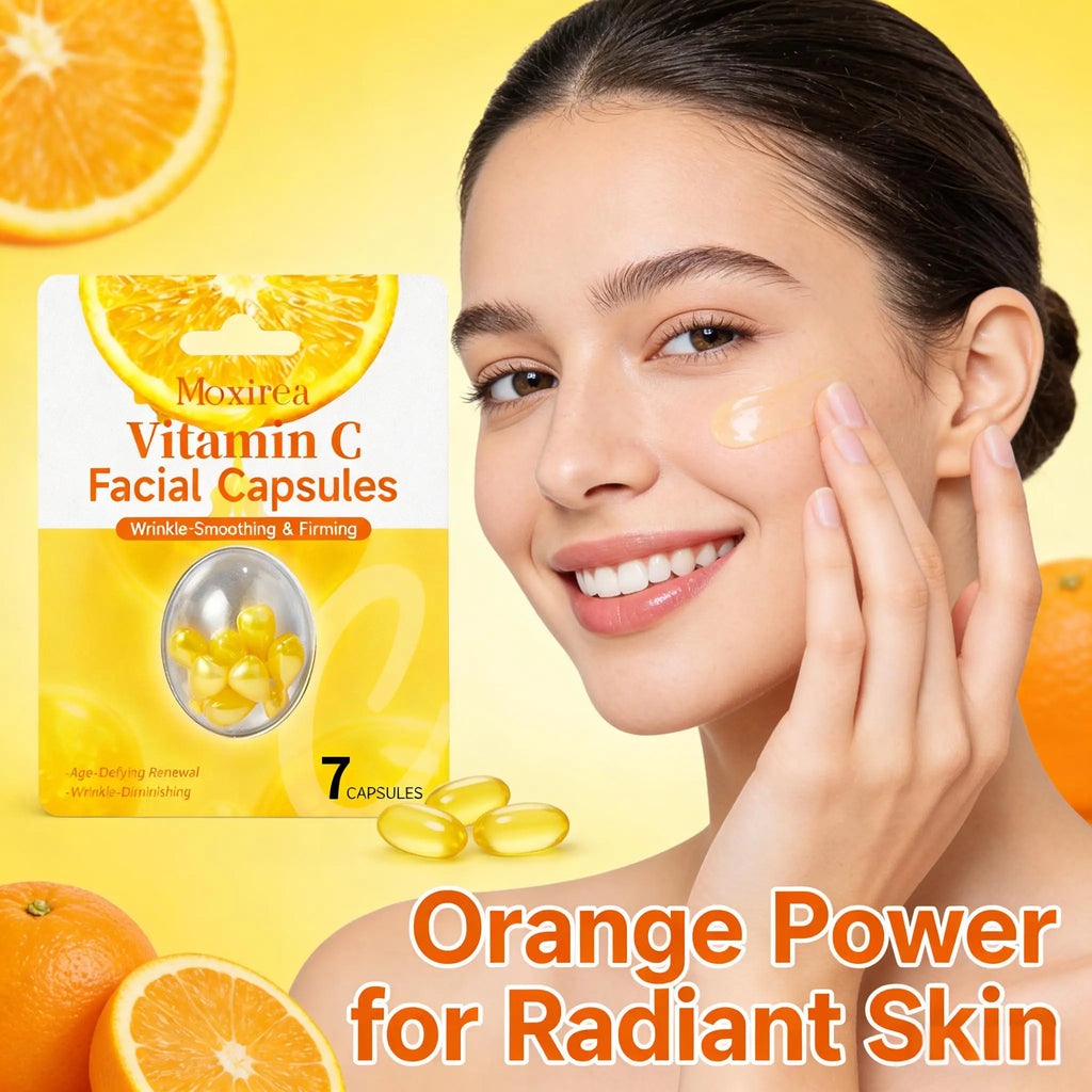Vitamin C Extract Capsule Brightening Skin Firming Lifting Fade Fine Lines Smooth Moisturizing Repair Collagen Face Care Essence Qme