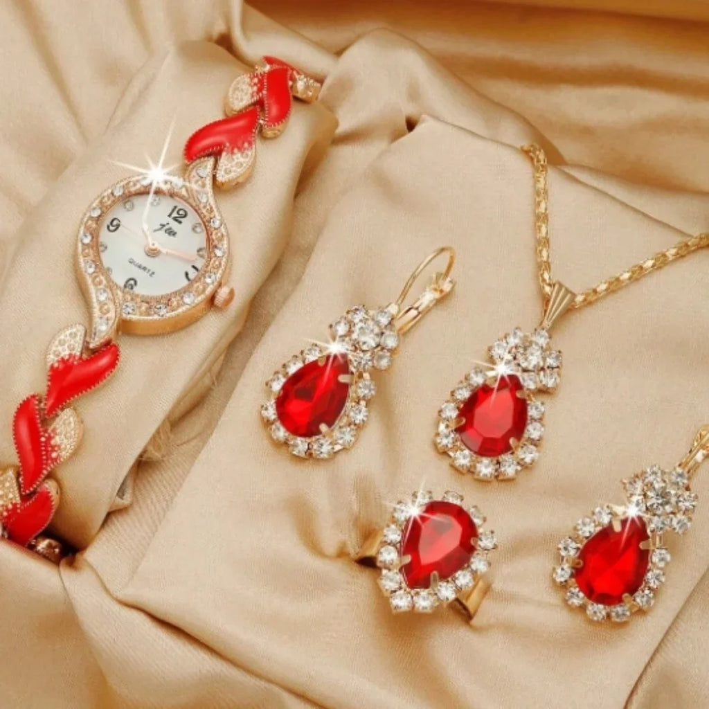 1pcs of new fashionable and trendy women's quartz watch set, which is the best choice for gifts Qme