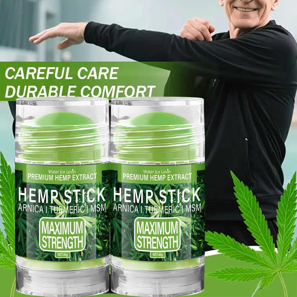 Premium Hemp Stick with Arnica & Turmeric - Maximum Strength Moisturizing Stick for Skin & Joint Care Qme