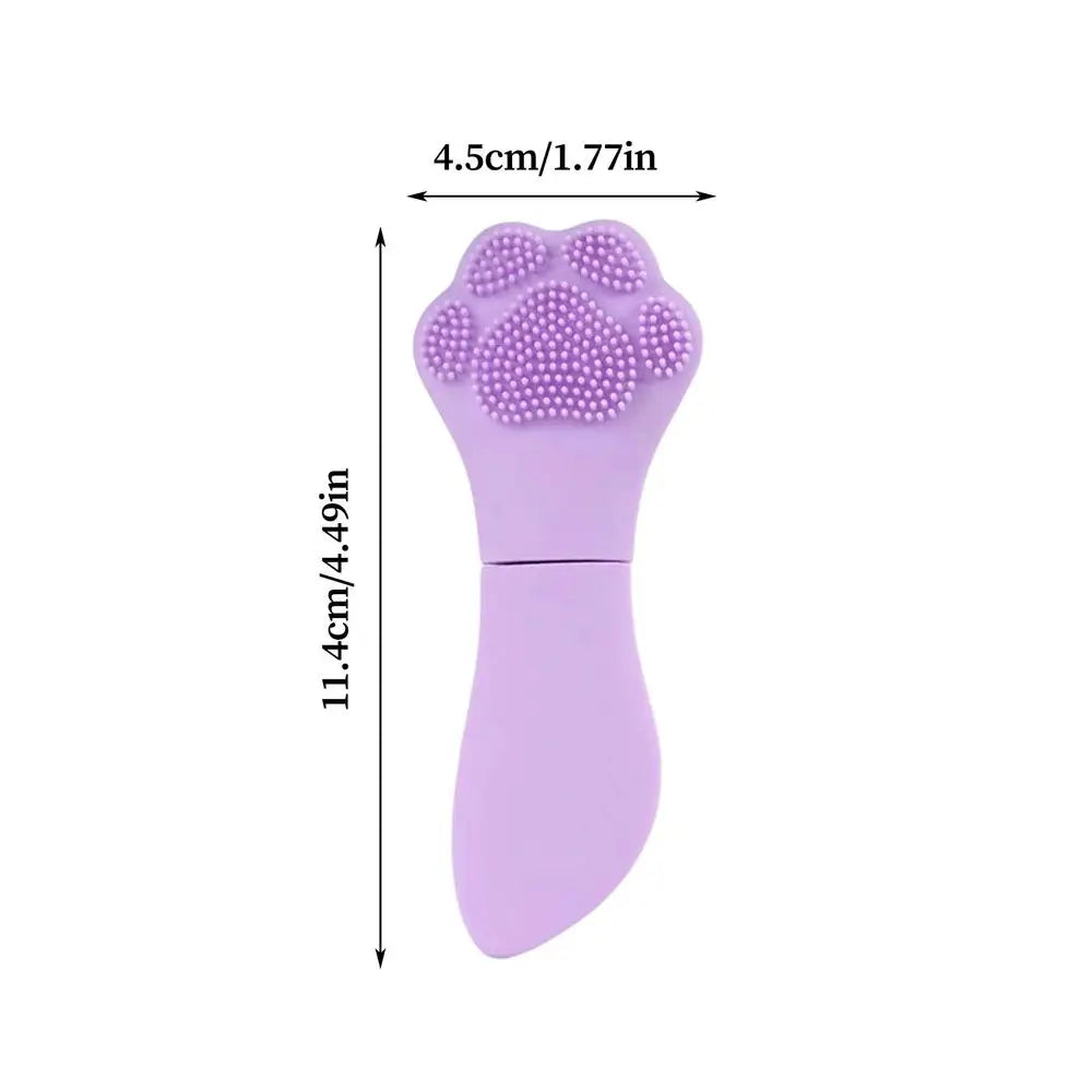 Silicone Cat Paw Acne Blackhead Remover Brush Facial Cleansing Face Qme Purple China Mainland