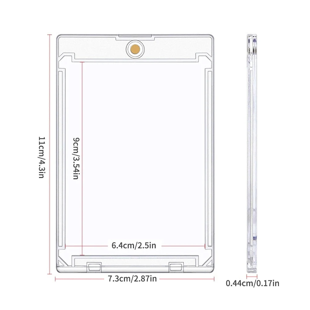 1/5/10PCS Clear Card Holder Magnetic Attraction Type Gaming Sports Trading Card Display Case Kpop Idol Photo Protective Sleeves Qme