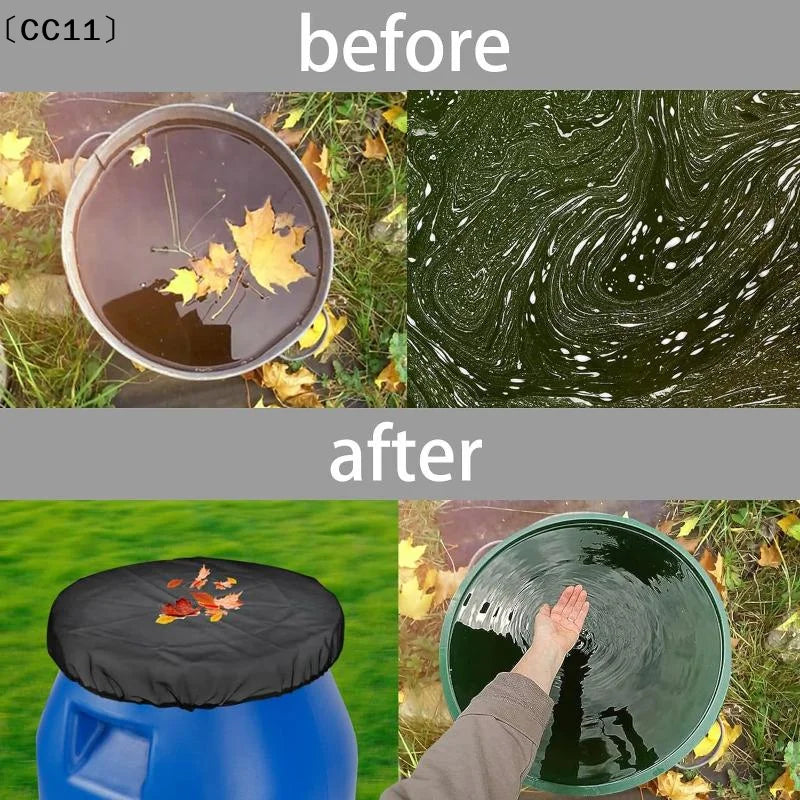 30- Mesh Cover Netting Rain Barrel Water Collection Bucket Raindrop Qme
