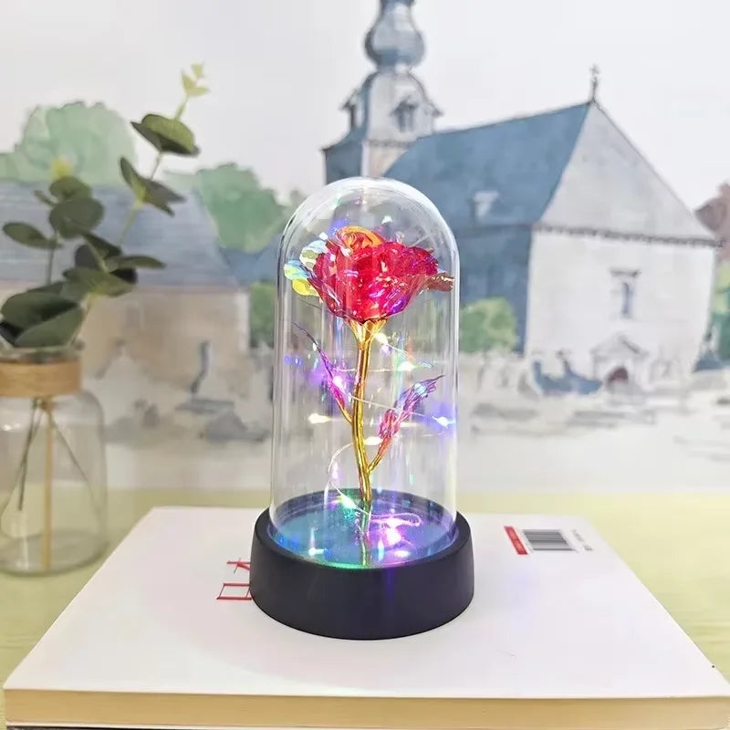 Christmas Decoration Eternal Flower Gift Rose Party Gift Qixi Valentine's Day Birthday Gift Creative Simulation Flower Qme Red
