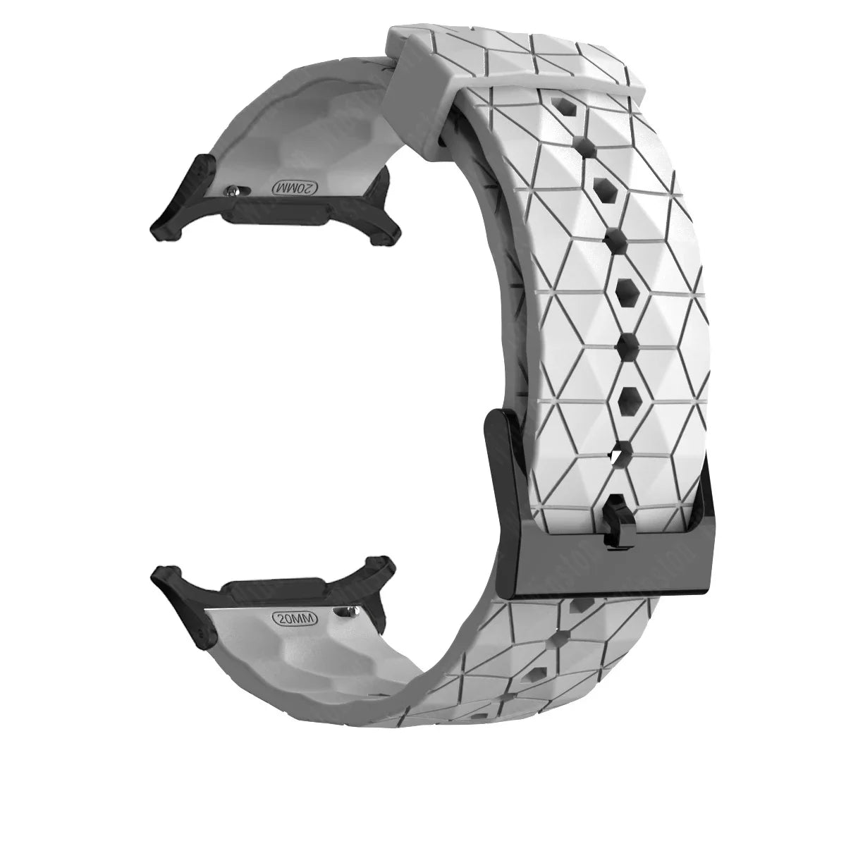 Sports Silicone Strap for Samsung Galaxy Watch 7 Ultra 47mm Soft Watchband Quick Fit Bracelet for Galaxy Watch 7 Ultra Wristband Qme White-B Galaxy Watch 7 Ultra