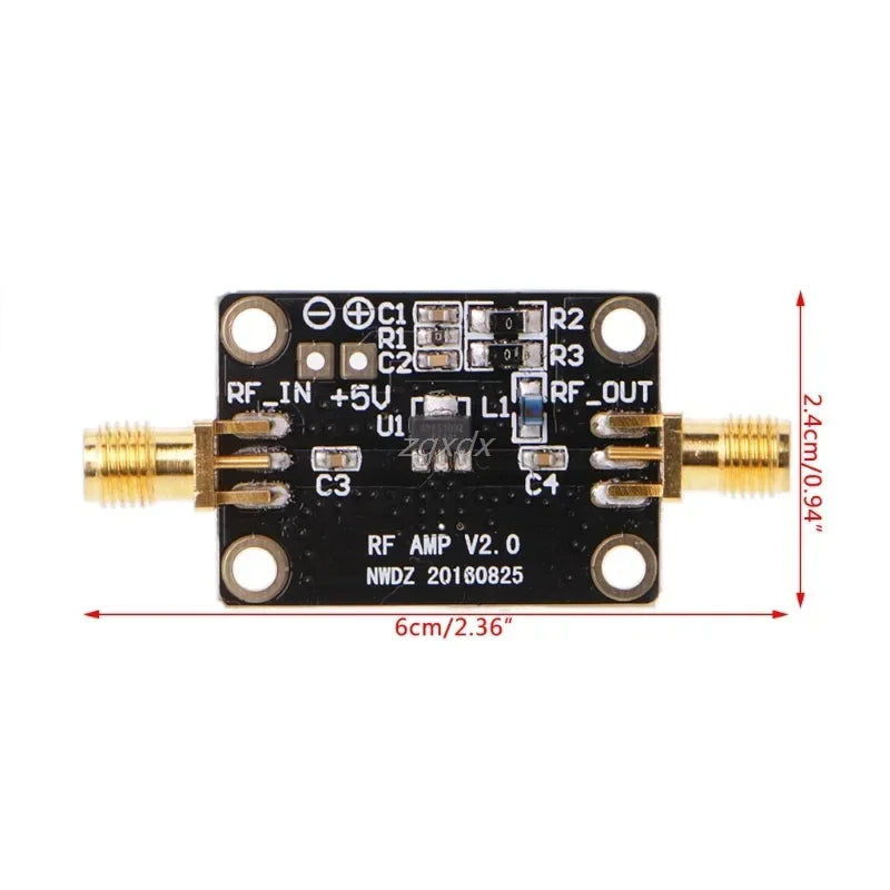 Household Ac Modular Contactor Contator LNA 0.1M 2G RF Wideband Amplifier 60dB High Gain Low Noise Amplification Module Qme