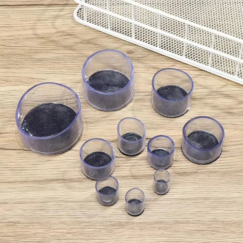 24Pcs Table Chair Leg Protector with Felt Sofa Non-slip Mute Rubber Leg Mat Wood Floor From Scratches Floor Protectors Pads Qme
