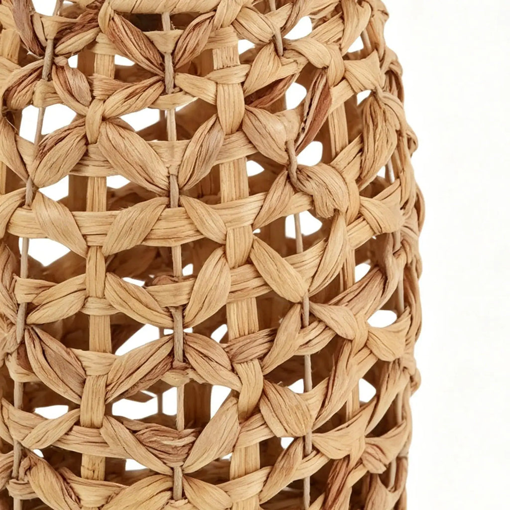 Door Basket Boho Water Hyacinth Home Decor Woven Flower Kitchen Qme