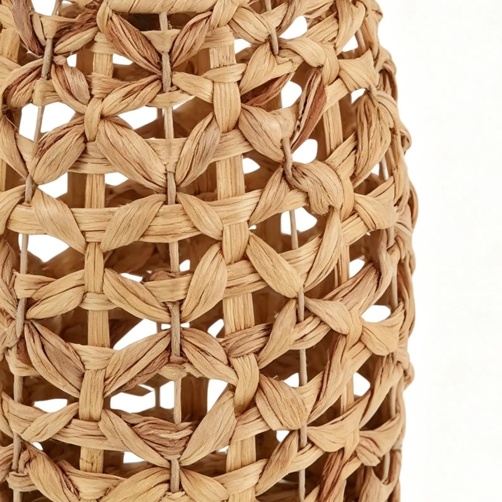 Door Basket Boho Water Hyacinth Home Decor Woven Flower Kitchen Qme