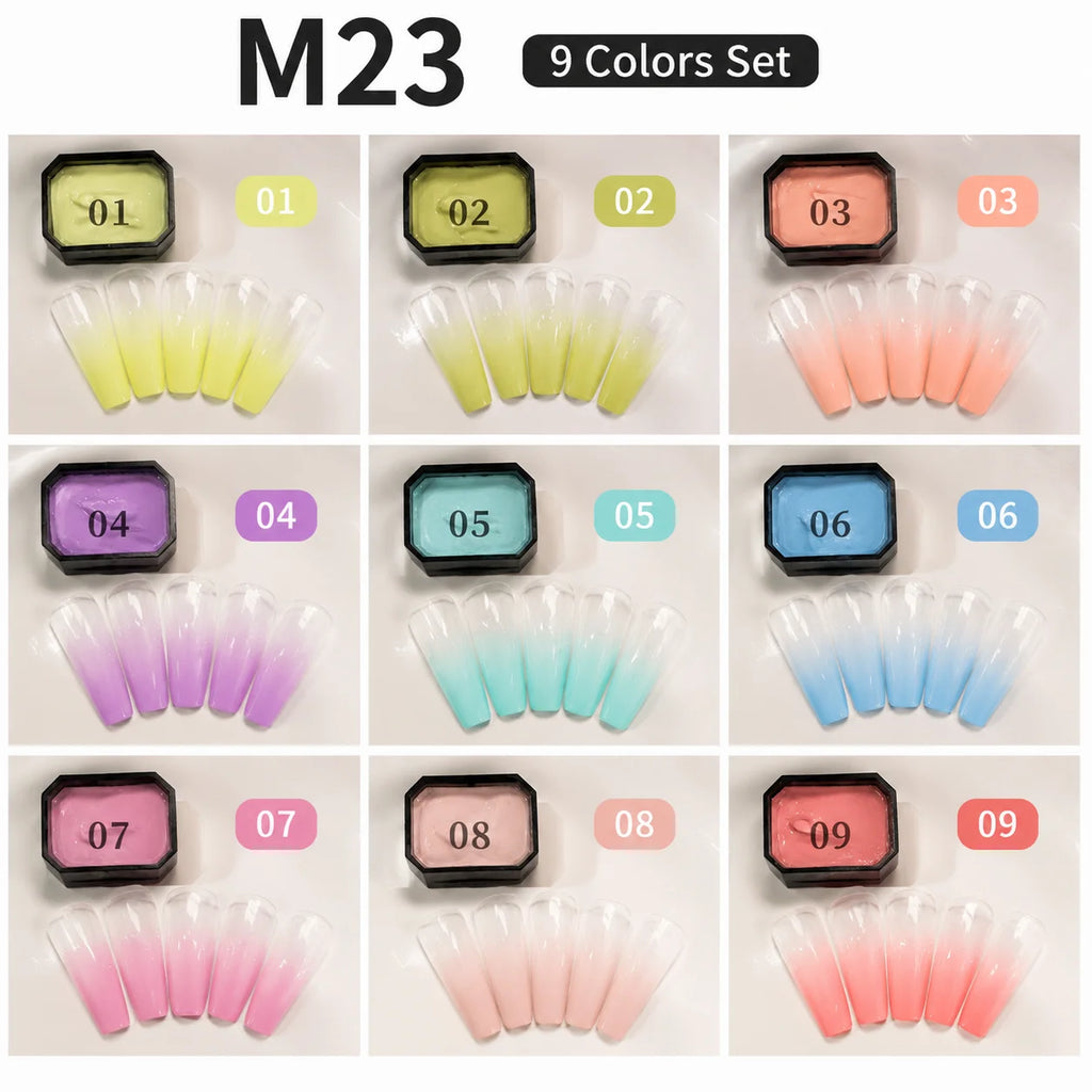 9 Colors Gel Nail Polish Jelly UV LED Soak Off Art Varnish Manicure Qme Default Title