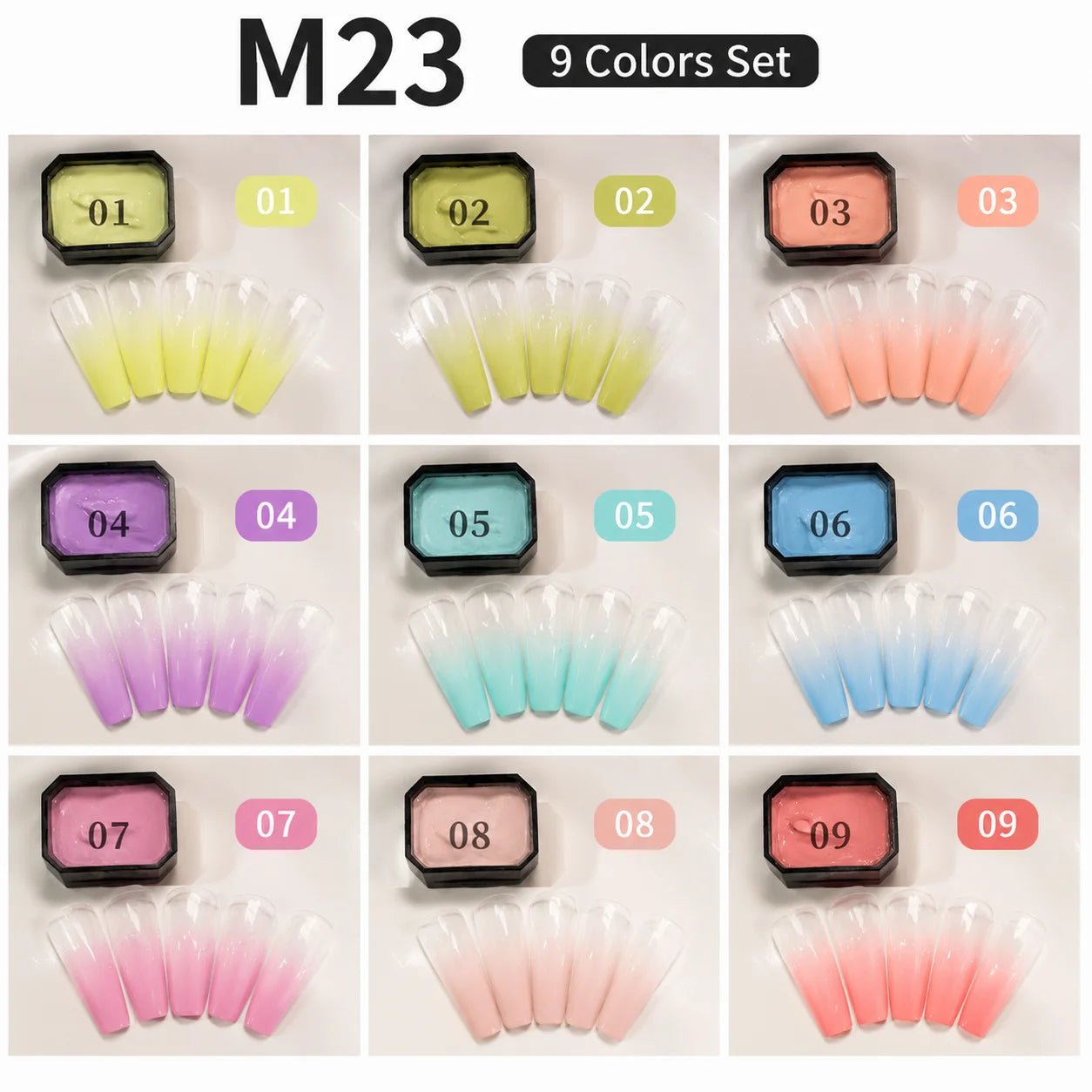 9 Colors Gel Nail Polish Jelly UV LED Soak Off Art Varnish Manicure Qme Default Title