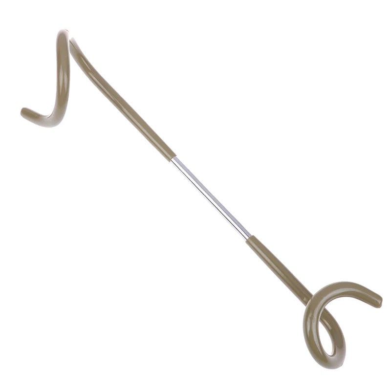 Light Pole S-shaped Pig Tail Hook Non-slip Iron Tent Lamp Stand Qme Sand Color