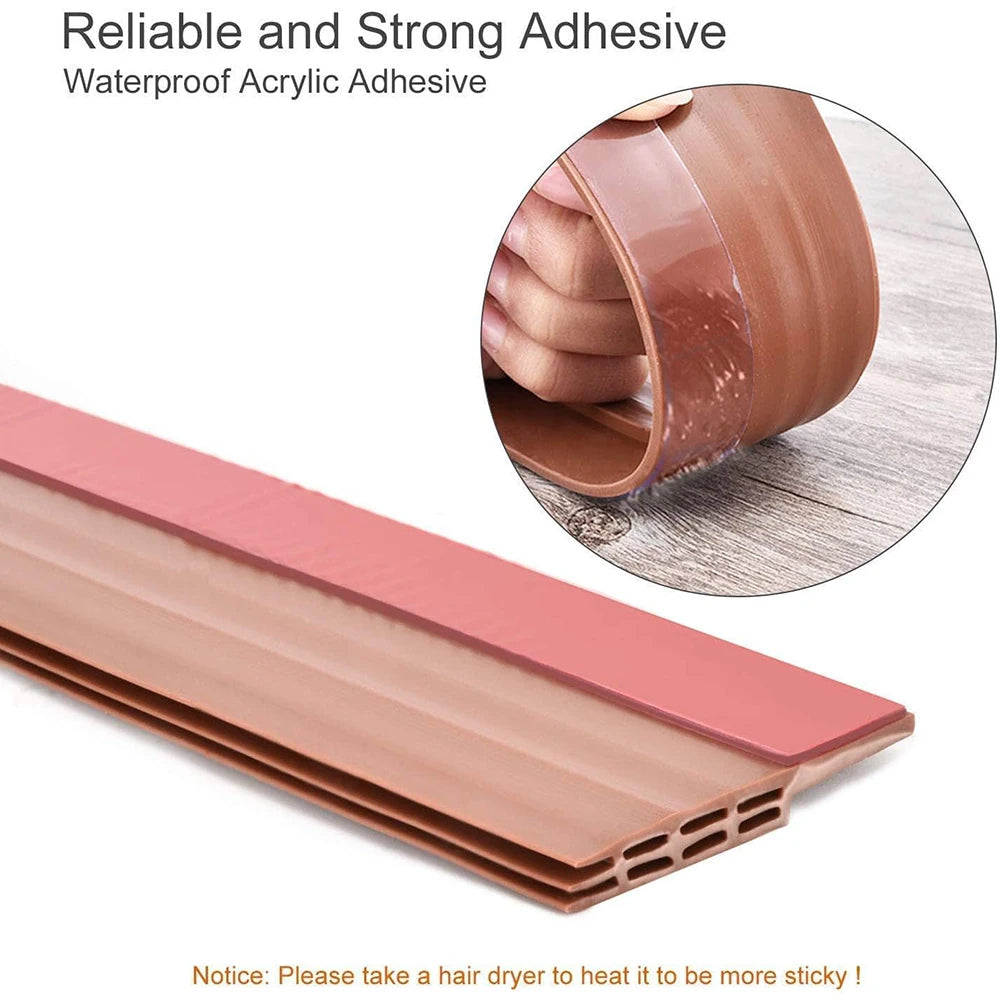 1-4pcs Door Dust Stopper Seal Strip 1m TPE Self-adhesive Door Under Gap Weather Strip Acoustic Foam 5 Colors Anti Draft Tape Qme