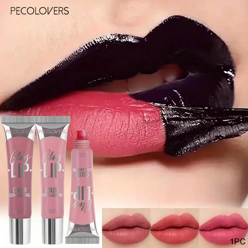 Tearable Lip Gloss Long-lasting Lipstick Waterproof Non Stick Cup Qme