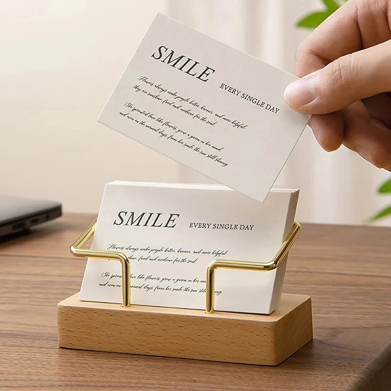 Business Card Holder Organizer Office Desk Display Stand Memo Counter Qme