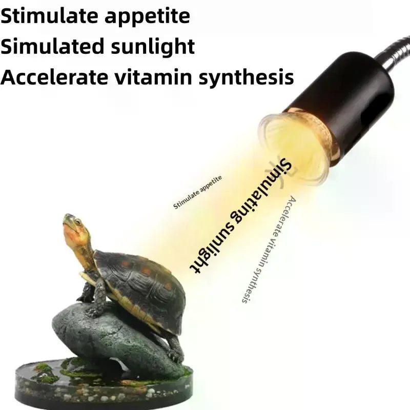 1 Set 50/75W UVA UVB Light Basking Spot Light Simulated Sunlight Reptile Heat Lamp For Turtle Lizard Dimmable Heating Lamp Qme