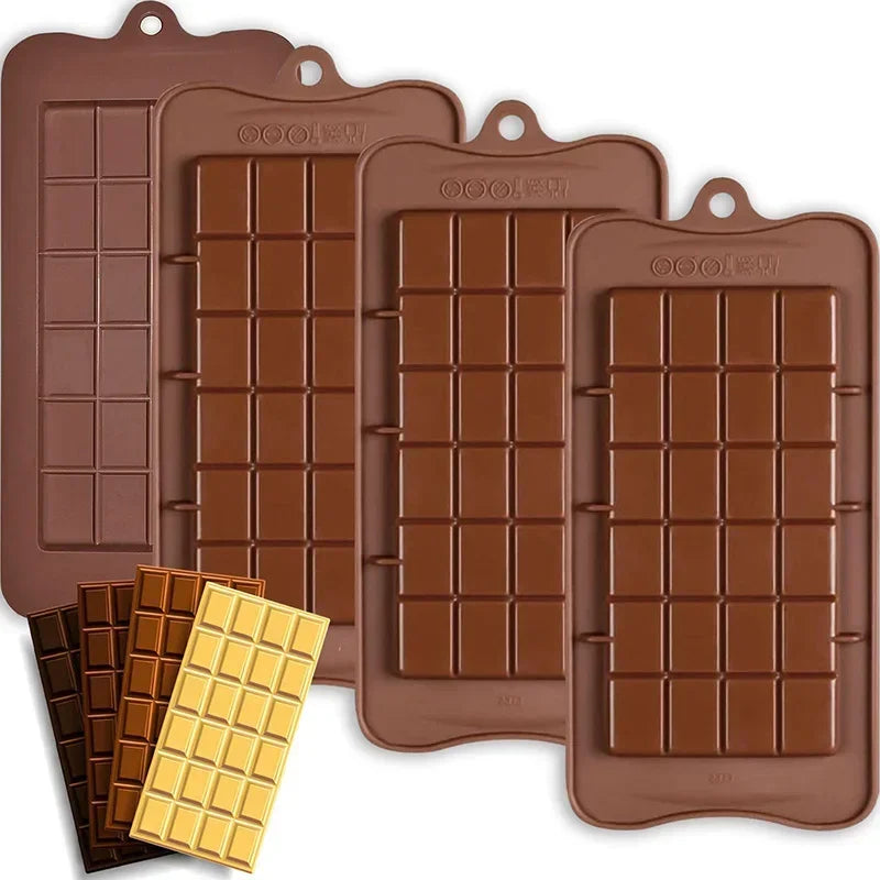 Chocolate Bar Molds Silicone Bars Making Fondant Coffee Mould BPA Qme 1pcs random color