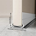 93cm Self-adhesive Door Bottom Sealing Strip PVC Flexible Door Gap Wind and Dust Proof Weather Strip with Soundproofing Felt Qme White