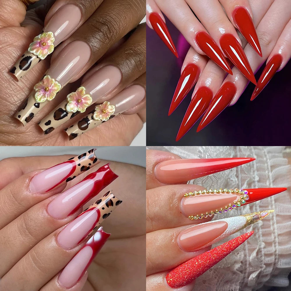 Nailpop Matte Nail Tips Half Cover Guide Lines PMMA Strong Flexible Qme