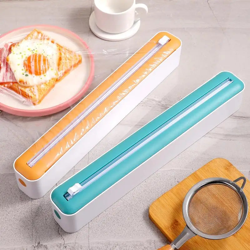 Sliding Tear Cling Film Cutter Multifunctional Dual Use Aluminum Foil Qme