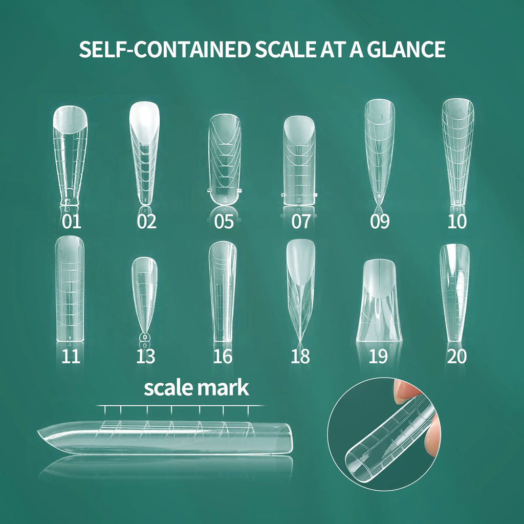 Nailpop Colourful Clear Nail Dual Form Embedded Design Shape Full Qme