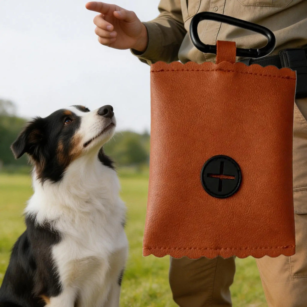 Poop Bag Holder Carabiner Zipper Pouch Pet Waste Dispenser Puppy Qme