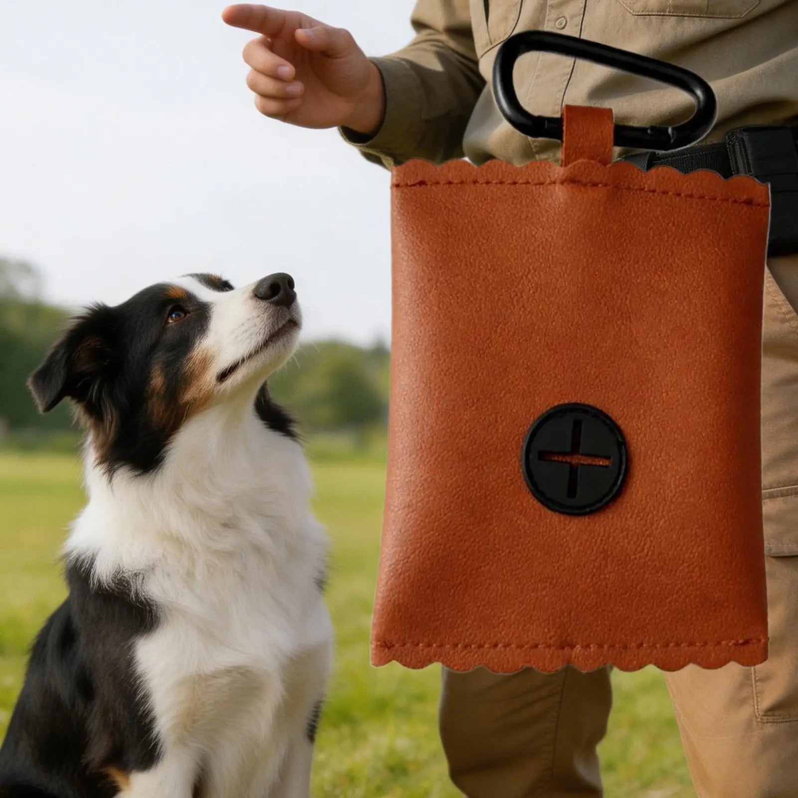 Poop Bag Holder Carabiner Zipper Pouch Pet Waste Dispenser Puppy Qme