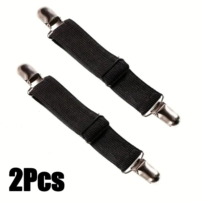 Adjustable Elastic Slipper Heel Straps, Anti-Slip Shoe Laces For Sandals, No More Heel Slipping,Multi-Use Pant Clips Boot Straps Qme 2pcs