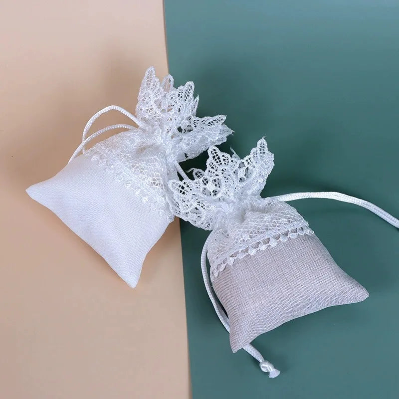 Lace Wedding Candy Bag European Brocade Drawstring Embroidery Qme