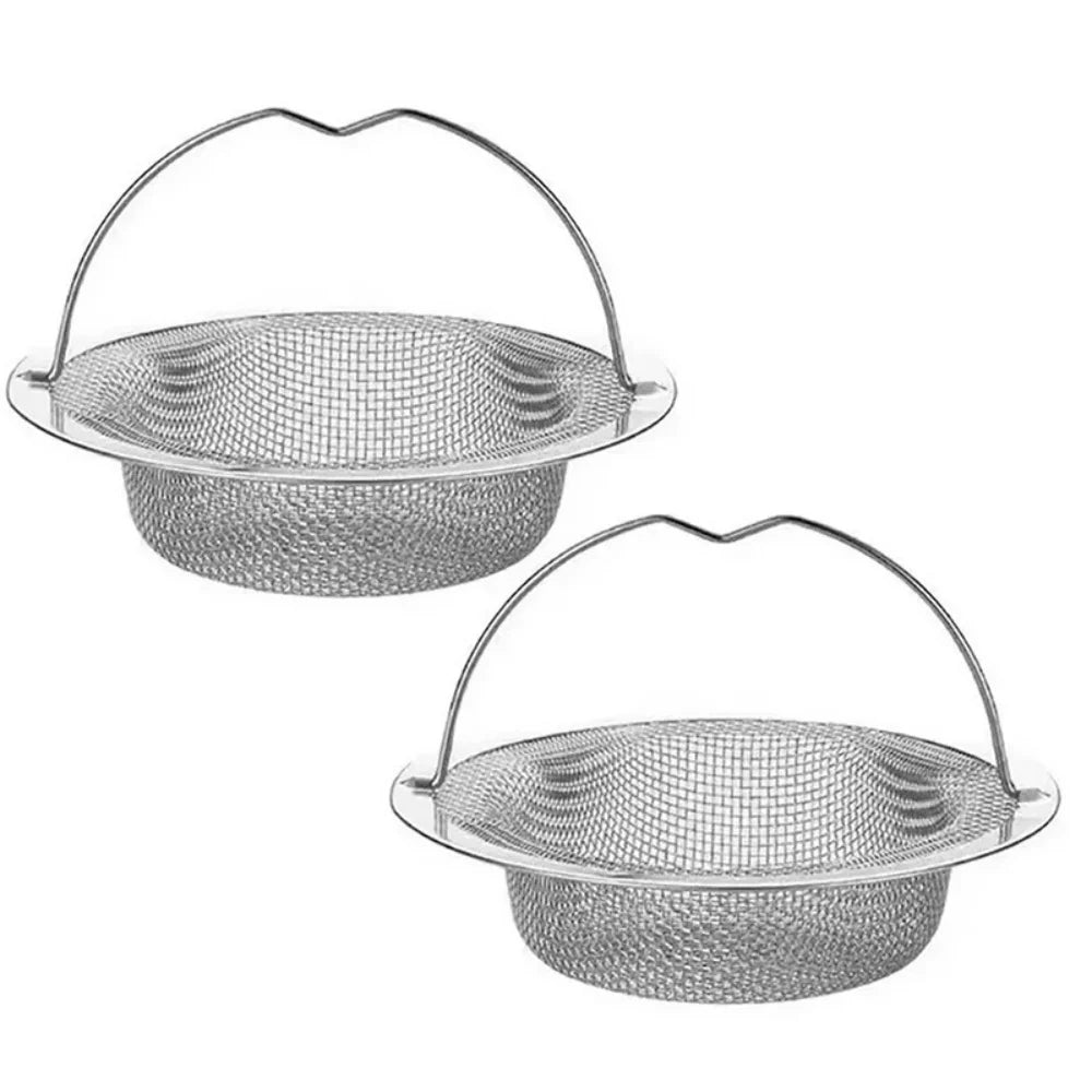1/2Pcs Stainless Steel Kitchen Sink Filter Stainless Steel Kitchen Sink Filter, Garbage Food Residue/Hair Catcher Qme 2pcs