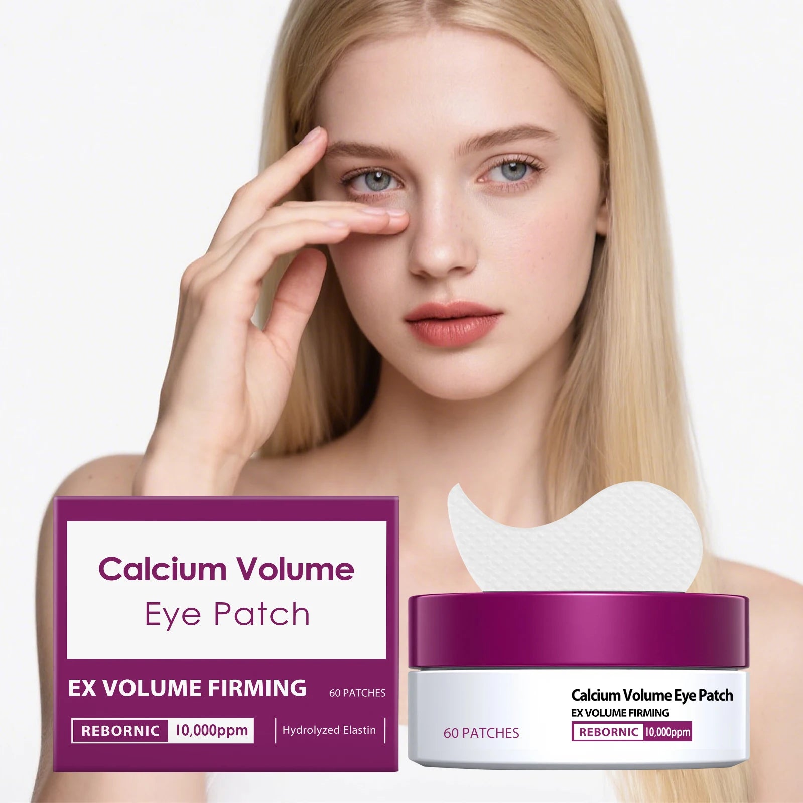 Calcium Volume Eye Patch Hydrating Smoothing Eye Treatment Anti-Puffiness Lifting Firming Eye Area Soft Smooth Eye Patch Qme