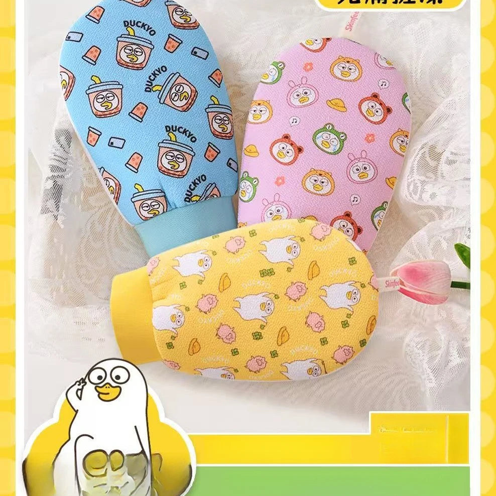 Kuroomi Bath Sponge Home Scrubber Back Strap Gentle Scrubbing Cute Qme 2 Random Style