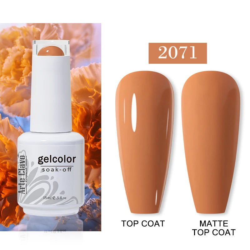 Arte Clavo Autumn Nail Gel Polish Caramel Winter Soak Off UV LED Art Qme 2071