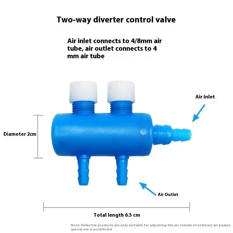 1Pcs Fish Tank Pump Parts Tube Oxygen Pipe Split-flow Practical Aquarium Air Pump Flow Control Valve Distributor Hose Splitter Qme A1