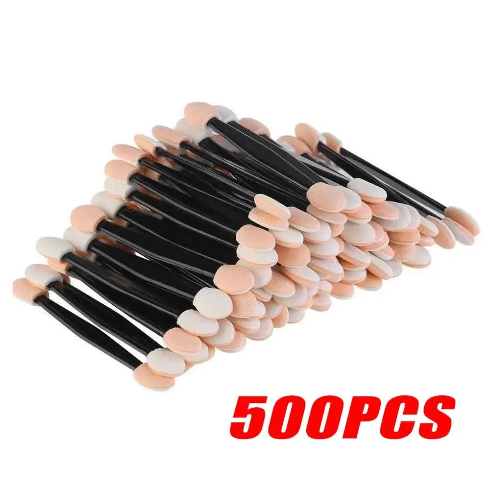 10/30/50/200/500/1000pcs Double Ended Sponge Nail Art Powder Brush Multifunctional Eyeshadow Brush Portable Makeup Manicure Tool Qme 500pcs