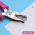 Kawaii Single Handheld Circle Shaped Hole Puncher Capacity 3 Qme 6mm