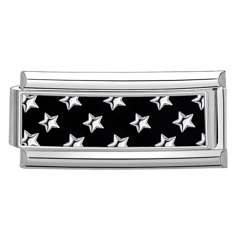 2026 Women's Black Eye Colorful Stars Heart Italian Charms Links