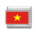 New 2025 Men's Women's Fashion World National Flag Pattern Italian Charm Beads Fit 9mm Bracelet Stainless Steel Making Jewelrys Qme Style 19