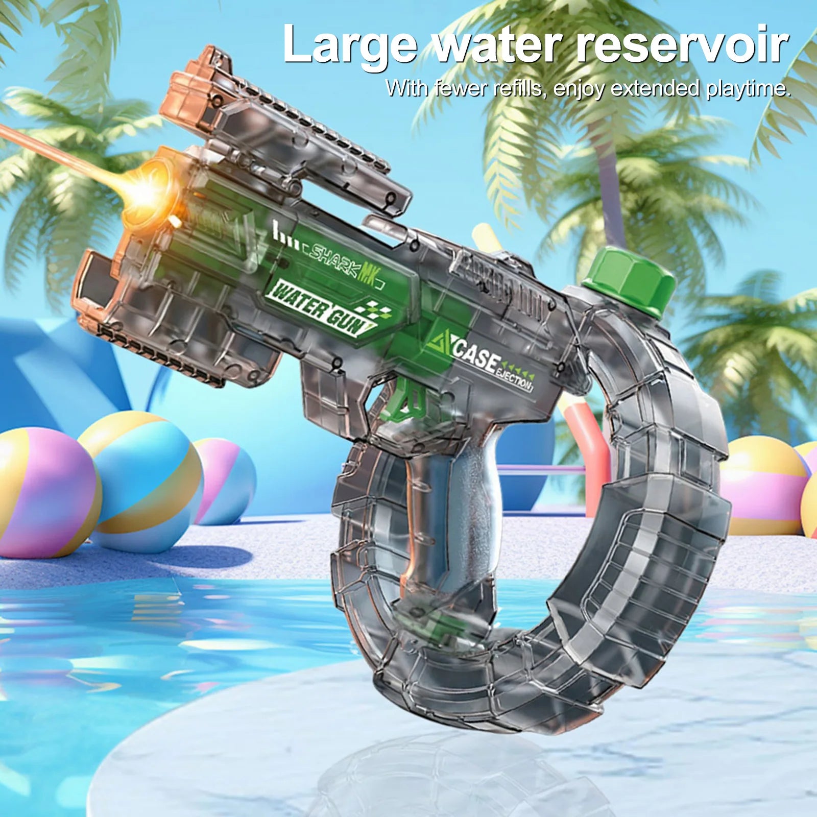 Electric Water Guns For Adults Powerful Squirt Automatic Water Suction Water Blasters Summer Outdoor Beach Toy For boys Kid Gift Qme