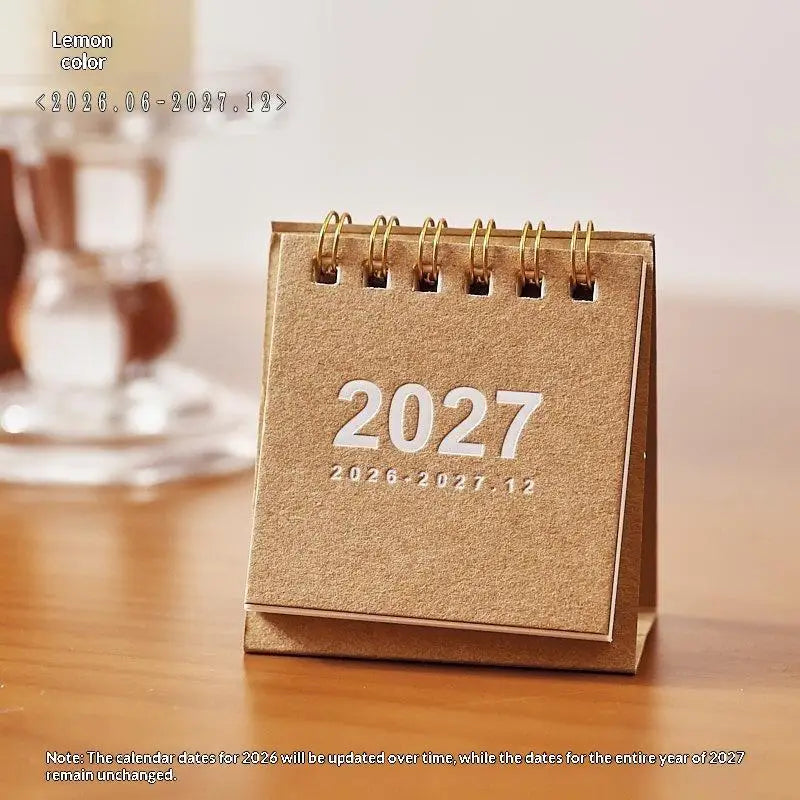 2027 Simple Creative Mini Desk Calendar Small Coil Desktop Planner Qme A4