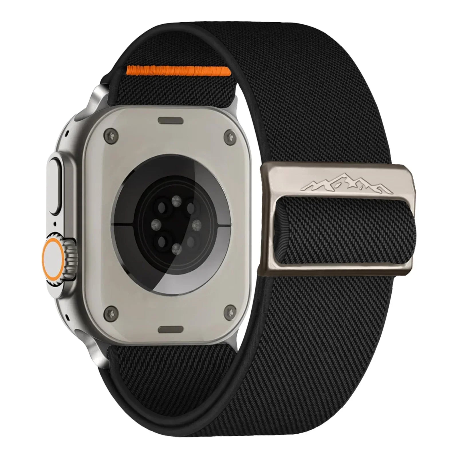 Nylon Strap for Apple Watch Band IWatch Series 9 8 7 SE Ultra 2 Bracelet 44mm 45mm 49mm 40mm 41mm Correa Watchband Accessories Qme black 42mm 44mm 45mm 49mm