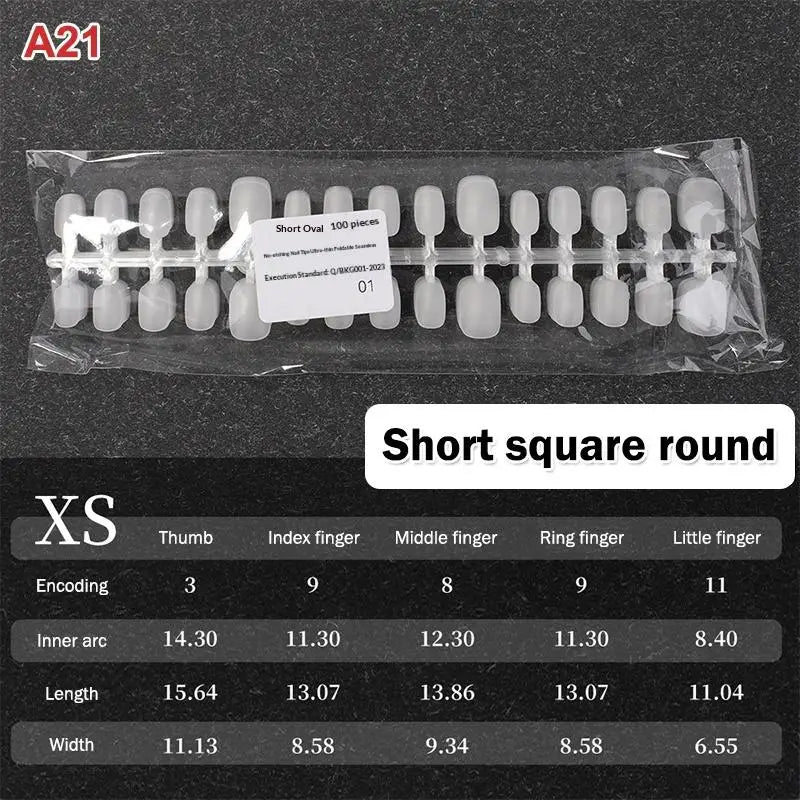 Nail Salon Matte False Tips Box Easy Wear Press Nails Home Manicure Qme A21