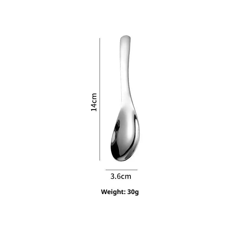 304 Stainless Steel Serving Spoons Rust-resistant Long Handle Easy Qme Silver S