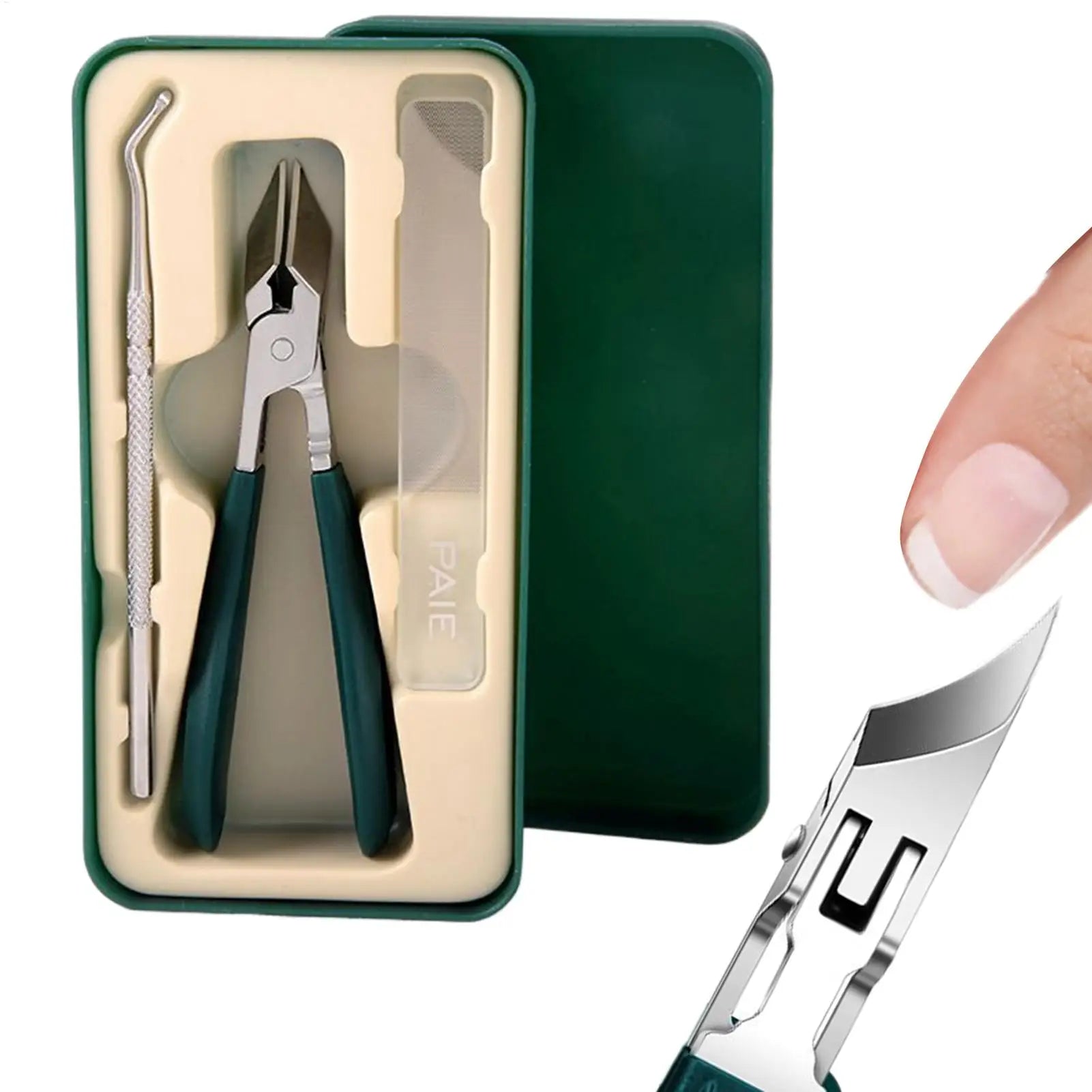 Oblique Nail Cutter Slanted Toenail Scissors Anti-splash Wide Jaw Qme