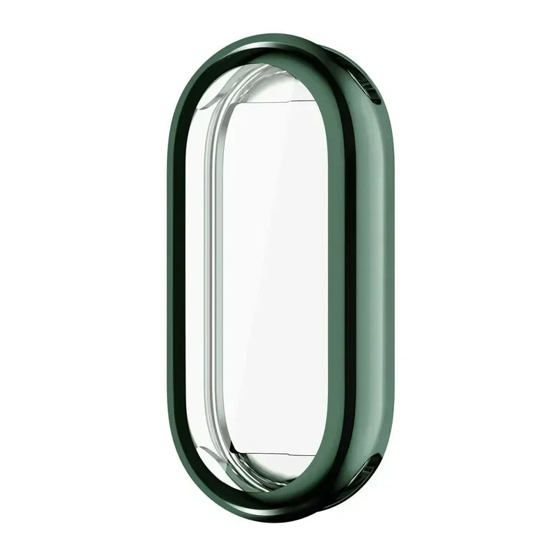 Protective Case Cover For Xiaomi Mi Band 8 Screen Protector Soft TPU with Sensitive Touch Control Miband 8 Accessories Qme Green Mi Band 8