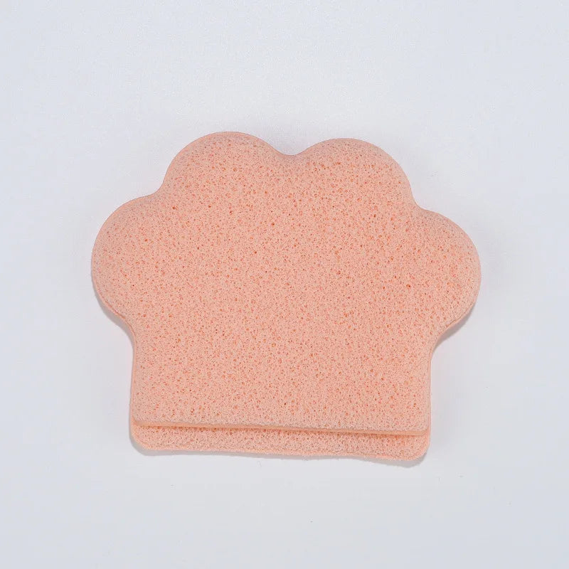 Cat's Paw Facial Sponge Cleansing Pads Reusable Glove Bath Bubble Qme color